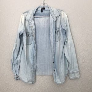 DENIM BUTTON UP FLANNEL